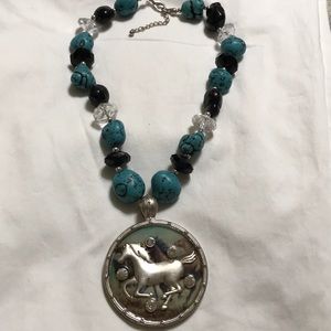 Women’s Necklace with a horse Pendant